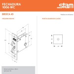 FECHADURA PORTA CORRER 1006-S WC QUADRADA CLASSIC PRETA