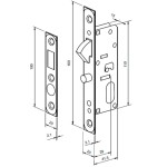 FECHADURA PORTA CORRER 1065 EXTERNA BICO PAPAGAIO CROMADO ZMK