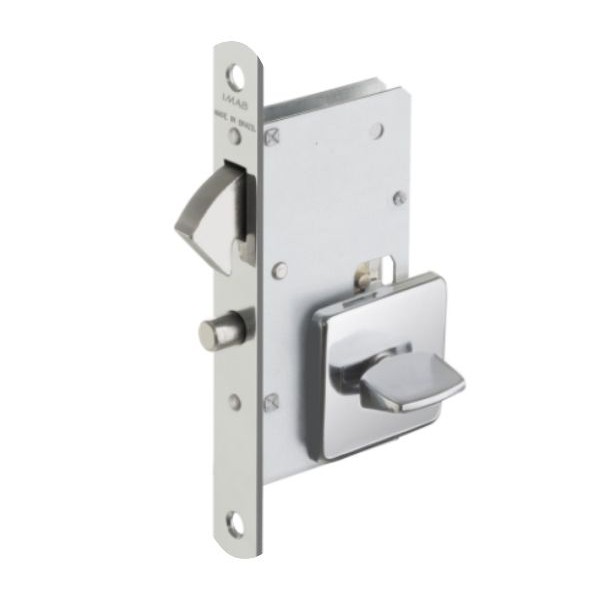 FECHADURA PORTA CORRER 1391 BANHEIRO BICO PAP. CROMADO C/RED