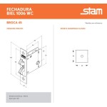 FECHADURA PORTA CORRER BIEL 1006-S WC QUADRADA CLASSIC CROMADO