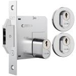 FECHADURA PORTA CORRER BIEL 1006 SIMPLES REDONDA INOX POLIDO