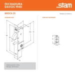 FECHADURA PORTA CORRER STAM DAVOS 1940 ESPELHO INOX POLIDO