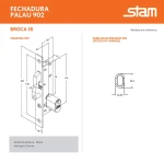 FECHADURA PORTA CORRER STAM PALAU 902 ESPELHO INOX POLIDO