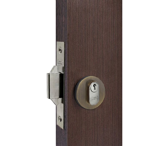 FECHADURA PORTA CORRER EXTERNA 45MM ANTIQUE CROMADA UNIÃO MUNDIAL