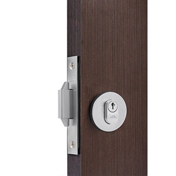 FECHADURA PORTA CORRER EXTERNA 45MM REDONDA CROMADA UNIÃO MUNDIAL