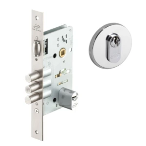 FECHADURA ROLETE 4910 MULTIPONTO REDONDA INOX POLIDO