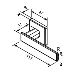 FECHADURA QUADRA EXTERNA 40MM ROSETA 701-40PE CROMADA PADO