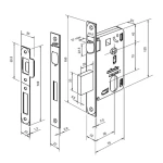 FECHADURA ROLETE 1710 QUADRADA EXTERNA ESCOVADA XE FECHADURA ROLETE 1710 QUADRADA EXTERNA ESCOVADA XE
