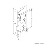 FECHADURA ROLETE STAM 803 QUADRADA PRETA