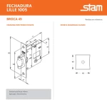 FECHADURA ROLETE STAM LILLE 1005 QUADRADA TETRA CROMADA