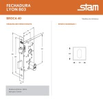 FECHADURA ROLETE STAM LYON 803 REDONDA INOX POLIDO