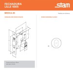 FECHADURA ROLETE STAM NICE 1005 REDONDA INOX POLIDO