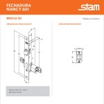 FECHADURA SERRALHEIRO ROLETE STAM NANCY 601 ESPELHO INOX