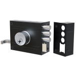 FECHADURA SERRALHEIRO SOBREPOR STAM 3 PINOS 1701/100 PRETA