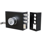 FECHADURA SERRALHEIRO SOBREPOR STAM 3 PINOS 701/100 PRETA