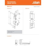 FECHADURA SERRALHEIRO STAM UNNA 401/07 INOX POLIDO