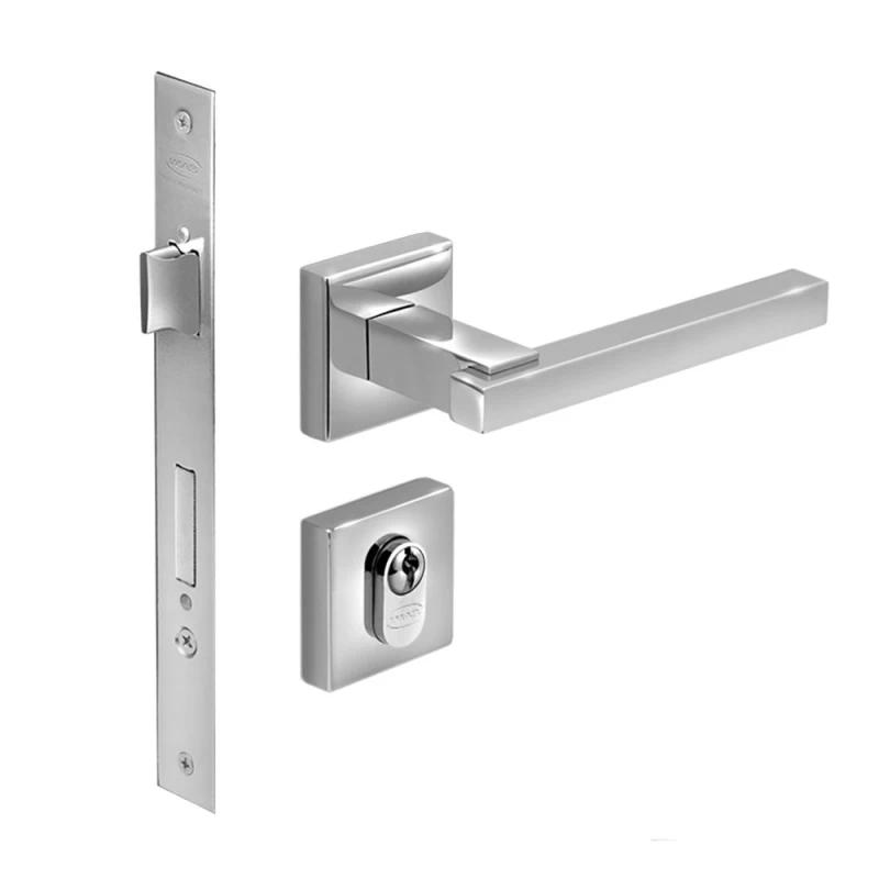 FECHADURA SLOT QUADRADA EXTERNA INOX POLIDO - Trava Forte