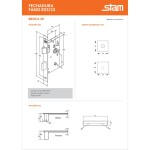 FECHADURA STAM FANO 823/35 QUADRADA BANHEIRO INOX POLIDO