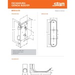 FECHADURA STAM GENOA 1620/09 ESPELHO BANHEIRO INOX POLIDO