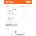 FECHADURA STAM GENOA 1620/09 REDONDA BANHEIRO INOX POLIDO