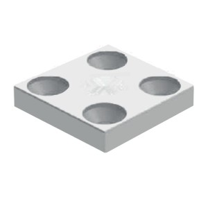 KIT ACESSÓRIO PERFIL LINK ROMETAL FIXAÇÃO RODÍZIO/SAPATA CROMO ACETINADO