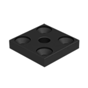 KIT ACESSÓRIO PERFIL LINK ROMETAL FIXAÇÃO RODÍZIO/SAPATA PRETO