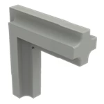 KIT ACESSÓRIO PERFIL LINK ROMETAL CONECTOR 45º C/8 PRETO