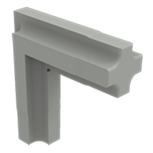 KIT ACESSÓRIO PERFIL LINK ROMETAL CONECTOR 45º C/8 CHAMPAGNE/INOX
