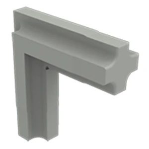 KIT ACESSÓRIO PERFIL LINK ROMETAL CONECTOR 45º C/8 CHAMPAGNE/INOX