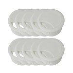 KIT C/10 PASSA FIO 46MM PEQUENO BRANCO