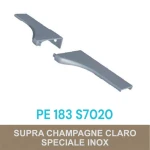KIT C/10 PONTEIRA ROMETAL FACETATO 20MM PE-183 S7020 CHAMPAGNE/INOX