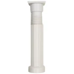 KIT C/10 PÉS MÓVEIS PLÁSTICO REDONDO FRISADO 140MM REGULAGEM