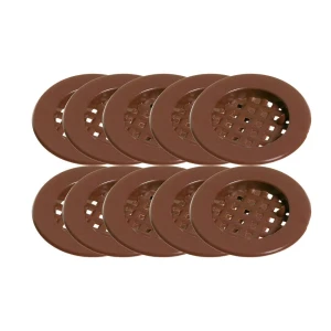 KIT C/10 RESPIRO PLÁSTICO 35MM PEQUENO MARROM