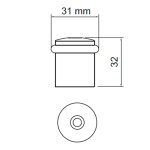 KIT C/2 BATENTE AMORTECEDOR PORTA ZAMACK 0300 CROMADO