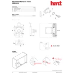 KIT C/2 FECHADURA MÓVEIS PORTA DE CORRER HARDT F4010CR 22MM