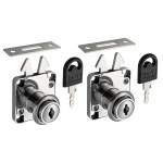 KIT C/2 FECHADURA MÓVEIS PORTA DE CORRER HARDT F4010CR 22MM