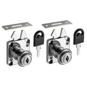 KIT C/2 FECHADURA MÓVEIS PORTA DE CORRER HARDT F4010CR 22MM