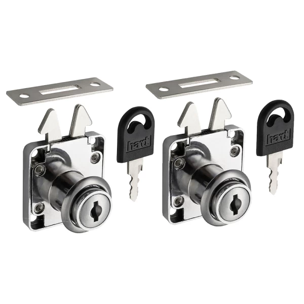 KIT C/2 FECHADURA MÓVEIS PORTA DE CORRER HARDT F4010CR 22MM