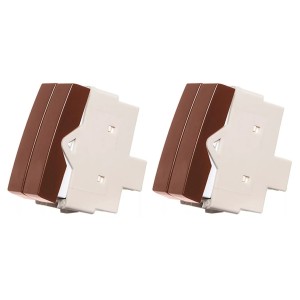KIT C/2 INTERRUPTOR MARGIRIUS SLEEK PARALELO DUPLO MARROM