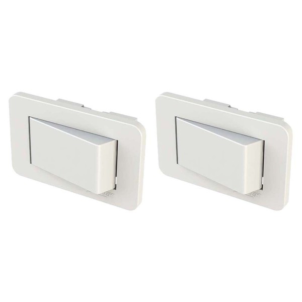 KIT C/2 INTERRUPTOR MÓVEIS EMBUTIR LUMITEK SIMPLES BRANCO