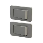 KIT C/2 INTERRUPTOR MÓVEIS EMBUTIR LUMITEK SIMPLES CINZA