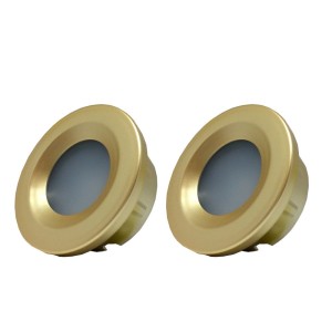 KIT C/2 LED EMBUTIR MÓVEIS CIRCULAR 35MM SMALLMOB 6000K DOURADO