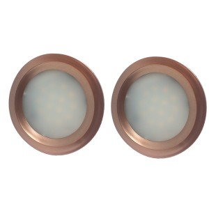 KIT C/2 LED EMBUTIR MÓVEIS CIRCULAR 60MM VASTMOB 3000K BRONZE