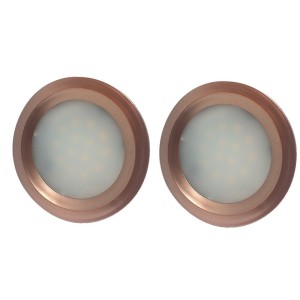 KIT C/2 LED EMBUTIR MÓVEIS CIRCULAR 60MM VASTMOB 6000K BRONZE