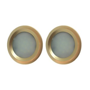 KIT C/2 LED EMBUTIR MÓVEIS CIRCULAR 60MM VASTMOB 6000K DOURADO