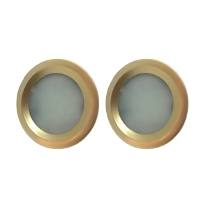 KIT C/2 LED EMBUTIR MÓVEIS CIRCULAR 60MM VASTMOB 6000K DOURADO