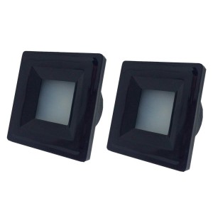 KIT C/2 LED EMBUTIR MÓVEIS QUADRADA 35MM SMALLMOB 3000K PRETA