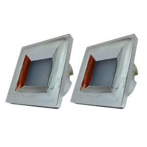 KIT C/2 LED EMBUTIR MÓVEIS QUADRADA 35MM SMALLMOB 6000K CROMADO