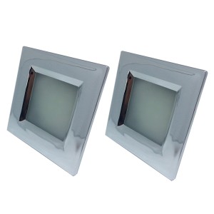 KIT C/2 LED EMBUTIR MÓVEIS QUADRADA 60MM VASTMOB 6000K CROMADO