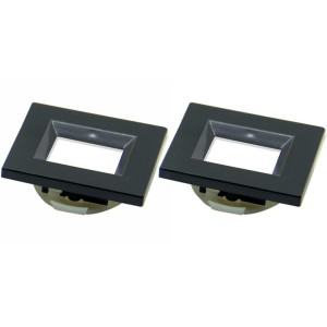 KIT C/2 LED EMBUTIR MÓVEIS RETANGULAR E314 3000K PRETO